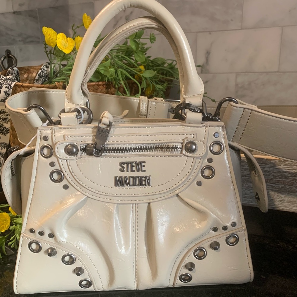 Steve Madden BRHEN Oatmeal Satchel